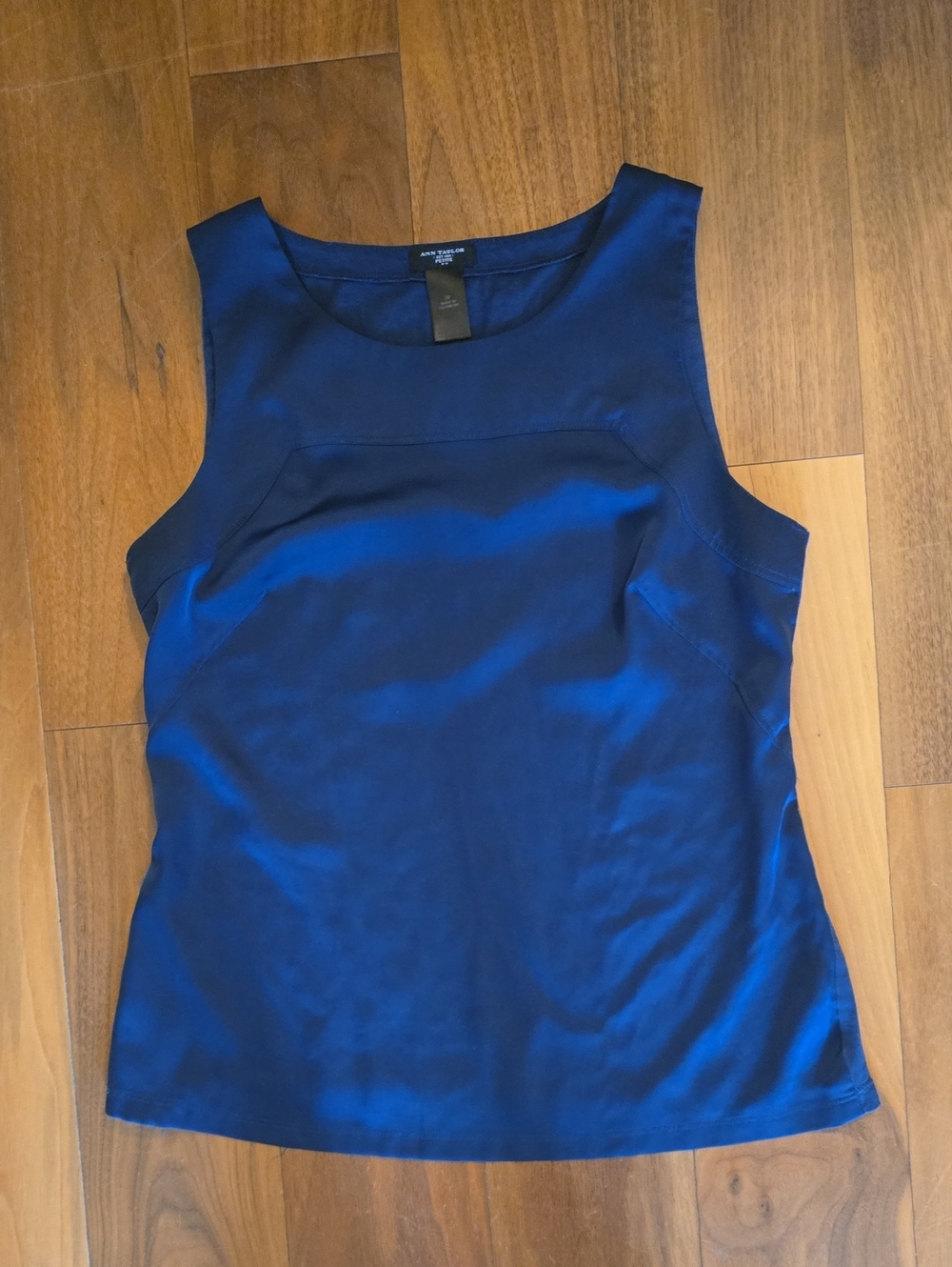 Ann Taylor Royal Blue Sleeveless Shell Top